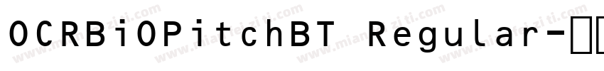 OCRBiOPitchBT Regular字体转换